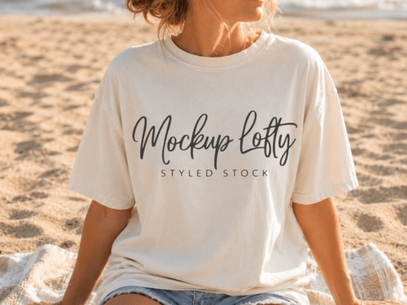 Download Comfort Colors 1717 Ivory T-shirt Mockup - Premium Resources
