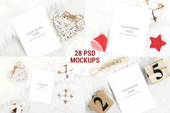 Download Mockup Pack 28 PSD with Smart Objects - Mockup Collection