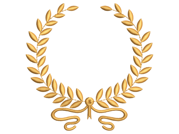 Download Golden Laurel Bow Wreath Frame - Gold Collection