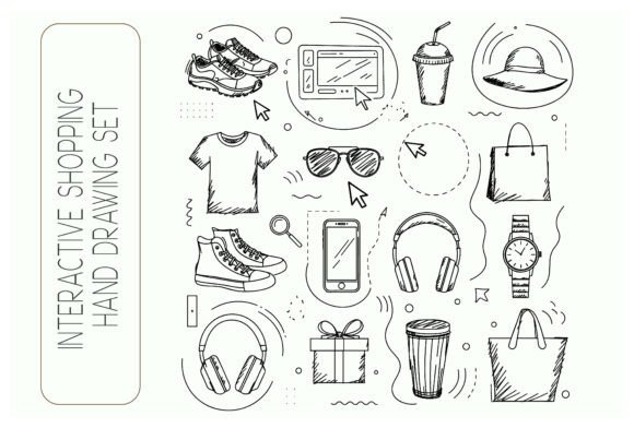 Download Interactive Online Shopping Doodle - Online Collection